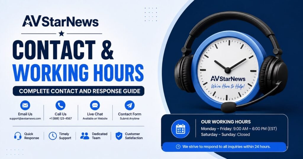 AVStarNews Contact Working Hours: The Ultimate Contact and Response Guide https://www.entrepreneurshiplife.com/avstarnews-contact-working-hours-everything-you-need-to-know/